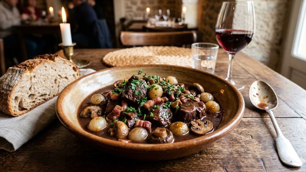 El Bœuf bourguignon tiene mucho sabor.&nbsp;