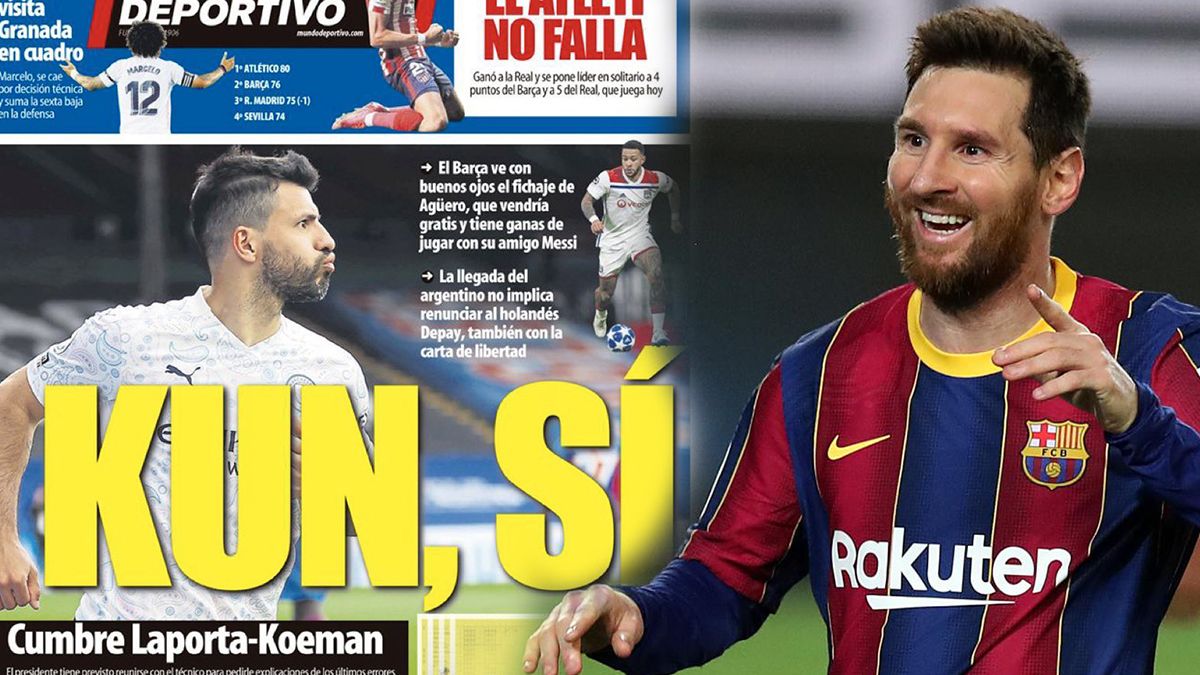 El Kun Agüero está muy cerca de jugar con Lionel Messi en el Barcelona