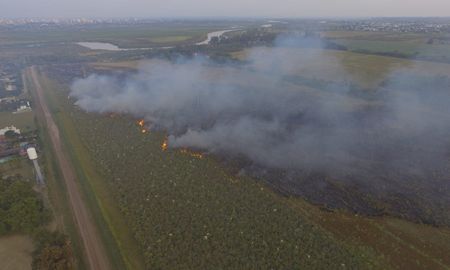 precaucion por incendios de pastizales en distintos puntos de la ciudad