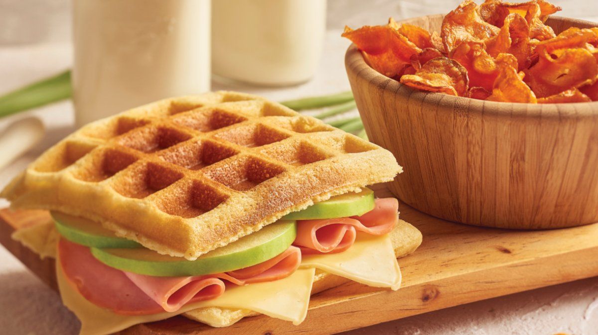 Waffles salados.