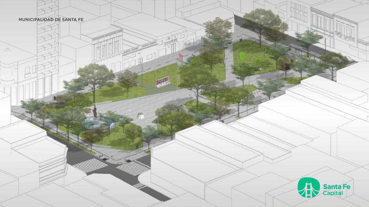 La Plaza del Soldado Argentino se ubica en un lugar estratégico del microcentro de la ciudad.