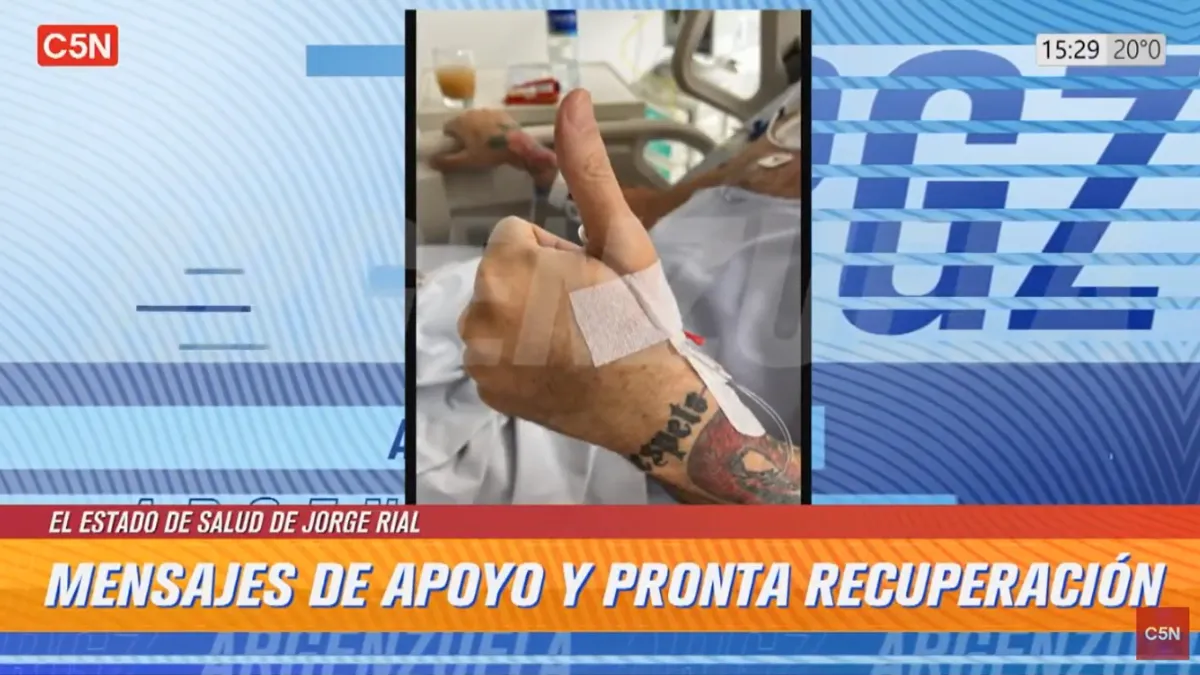 La primera foto de Jorge Rial desde el hospital en Colombia.