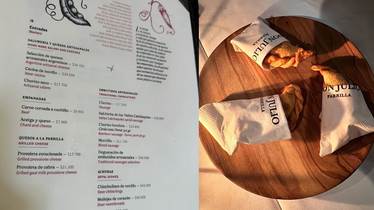 Empanadas en Don Julio.