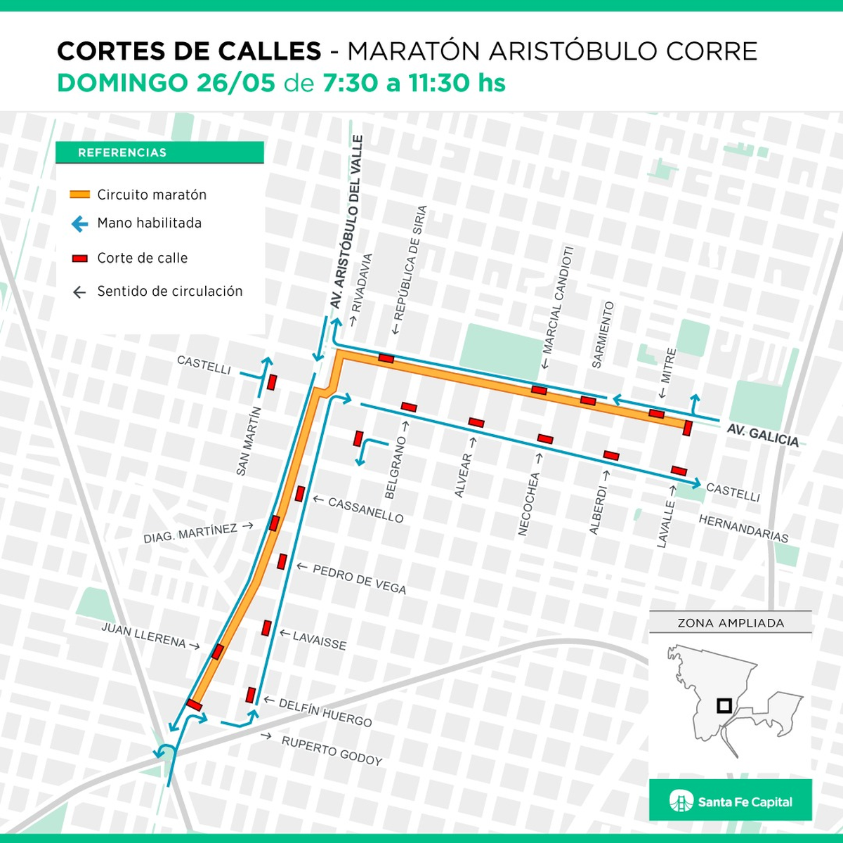 Cortes de calles por eventos del fin de semana en Santa Fe. Cortes de calles por eventos del fin de semana en Santa Fe.