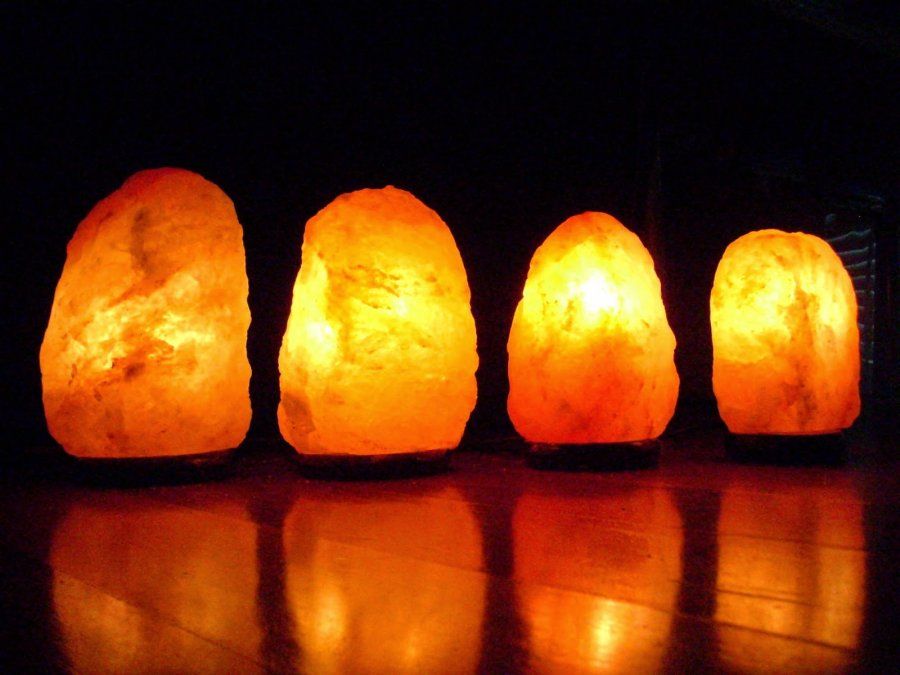 Lámparas de sal del Himalaya.
