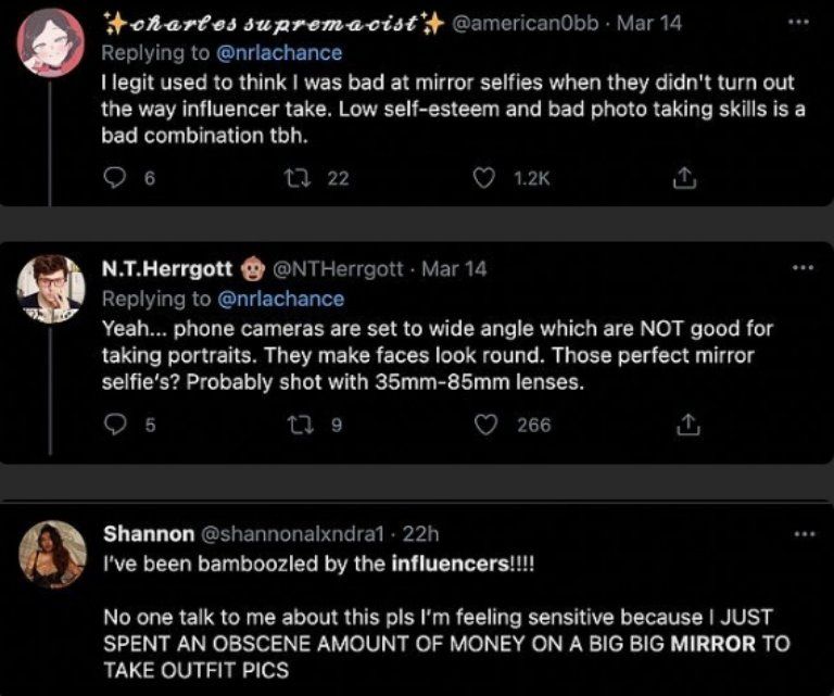 La increíble técnica que usan los influencers para sus selfies frente al espejo