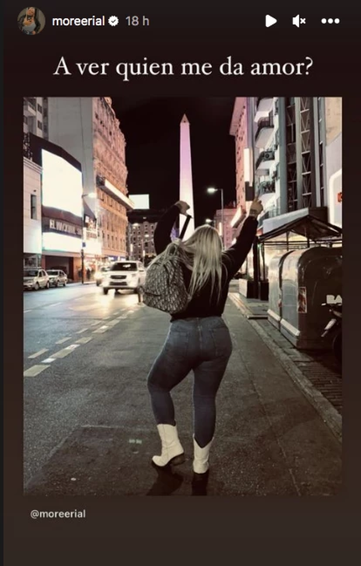 El posteo de More Rial que llamó la atencón de todos. El posteo de More Rial que llamó la atencón de todos.