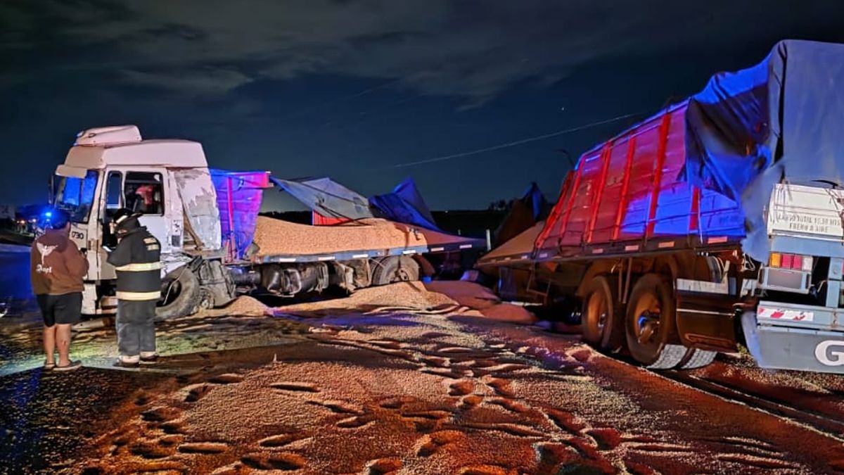 Personal policial y de bomberos trabajó durante la madrugada para asistir a los conductores.