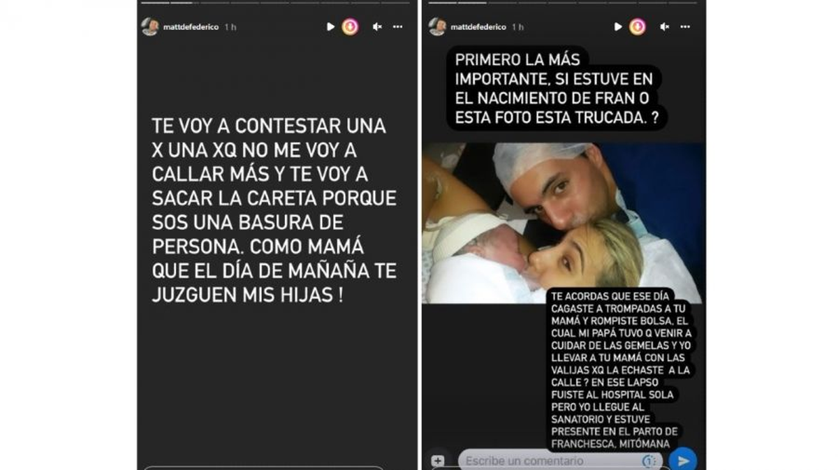Mat&iacute;as Defederico&nbsp;retom&oacute; la red y public&oacute;&nbsp;chats&nbsp;y&nbsp;audios&nbsp;de&nbsp;Cinthia Fern&aacute;ndez&nbsp;insult&aacute;ndolo.