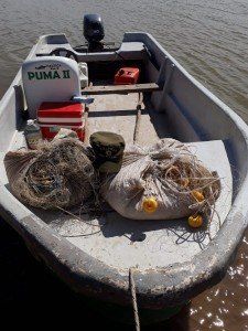 Los Pumas decomisaron pescado, mallas y patos