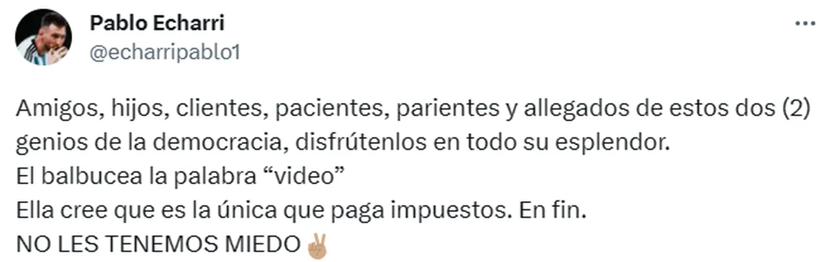 El fuerte mensaje de Pablo Echarri a quienes lo escracharon en el aeropuerto. El fuerte mensaje de Pablo Echarri a quienes lo escracharon en el aeropuerto.