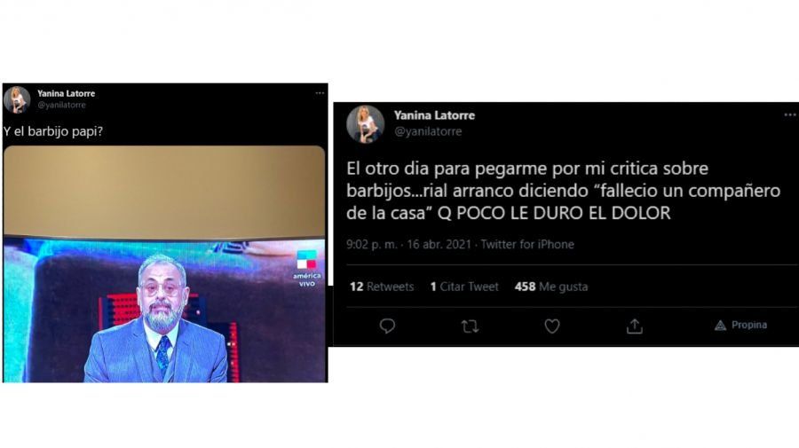 Yanina Latorre volvió a pegarle a Jorge Rial