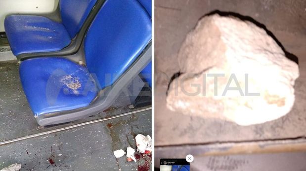Apedrearon siete colectivos de la Línea C Verde.