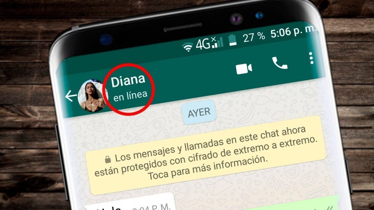 Cómo recibir una notificación cuando un contacto está “en línea” en Whatsapp