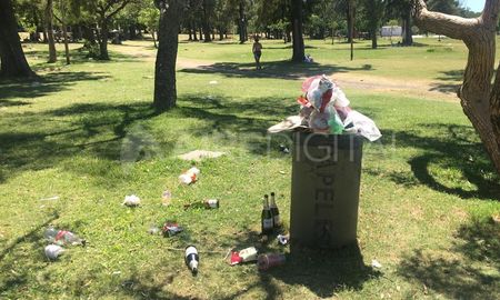 Los cestos no dieron abasto para contener los residuos Los cestos no dieron abasto para contener los residuos
