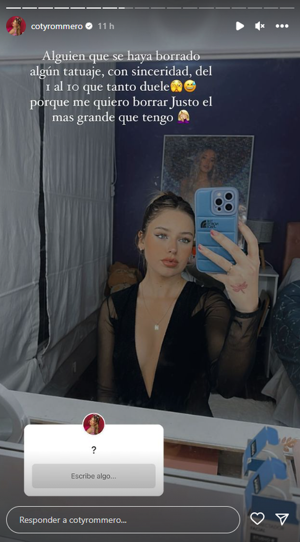 El pedido desesperado de Coti Romero en su Instagram. El pedido desesperado de Coti Romero en su Instagram. 