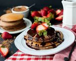 Panqueques de chocolate para disfrutar a la hora del postre.