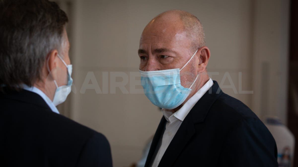 Jorge Molina, secretario general de UPCN, tras la reunión por las paritarias 2022.