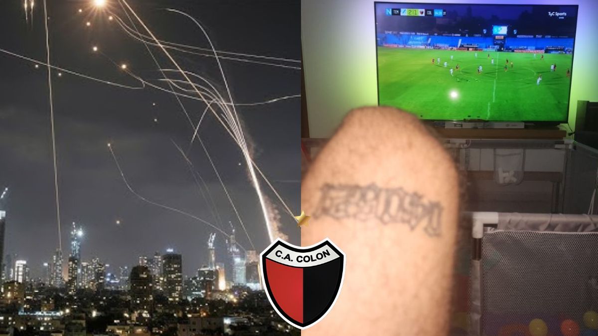 El hincha de Colón que miró el partido en plena guerra entre Israel e Irán: Esquivando misiles