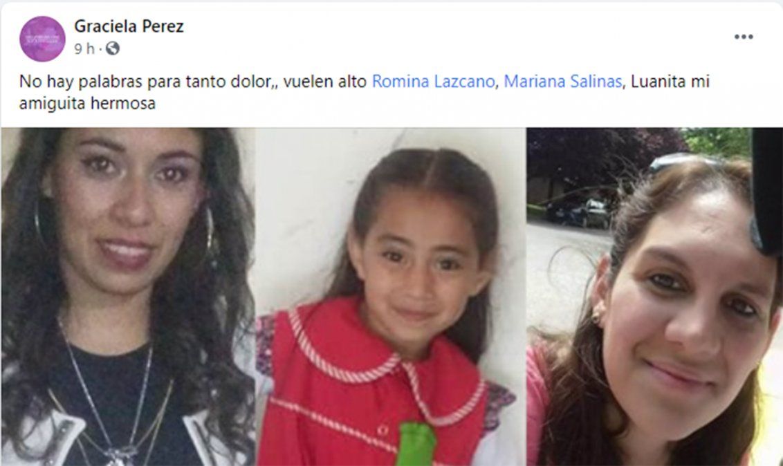 El joven impactó contra las bicicletas de Mariana Salinas (29), Romina Lezcano (29) y su hija Loana Lezcano (6).