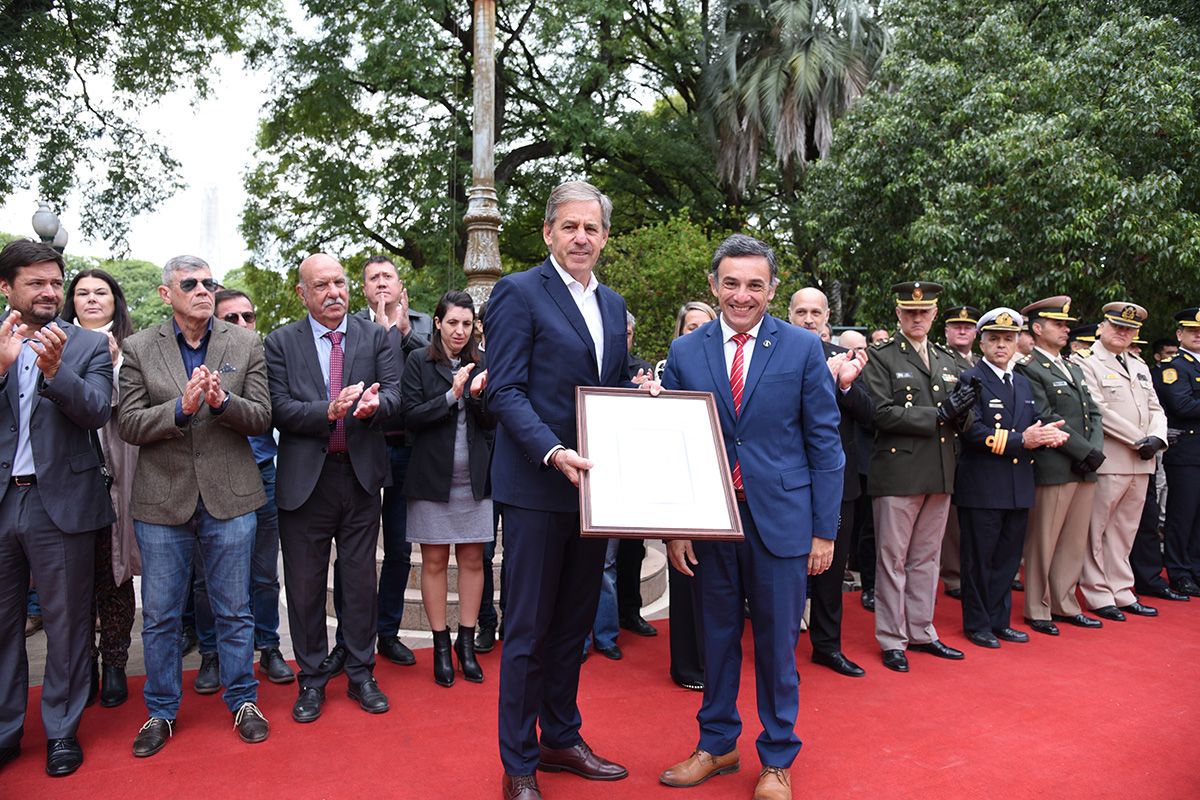 La ceremonia en conmemoración por los 170 años de la sanción de la Constitución Nacional se realizó en la plaza Ramírez de Concepción del Uruguay.