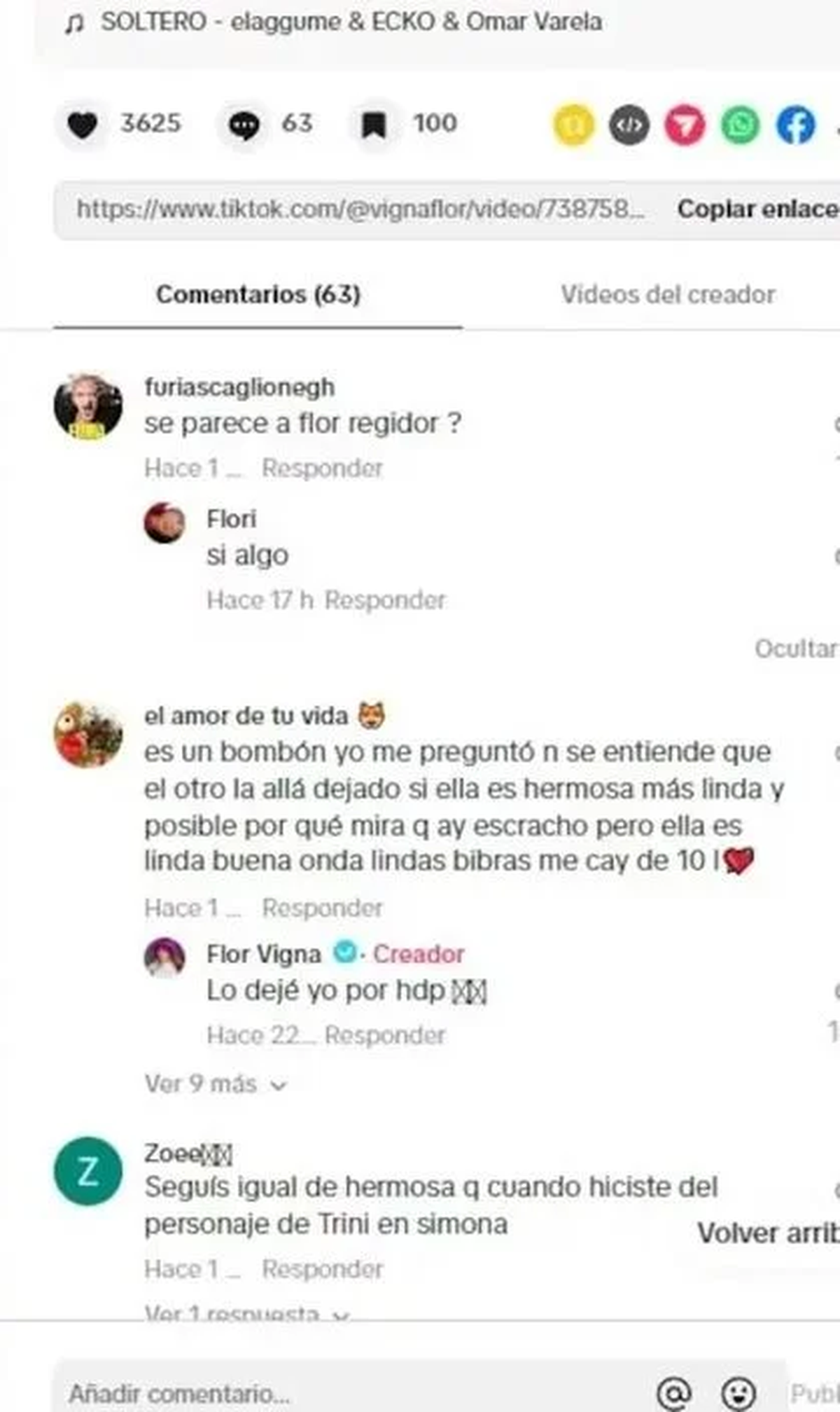 El comentario de Flor Vigna sobre Luciano Castro. El comentario de Flor Vigna sobre Luciano Castro.