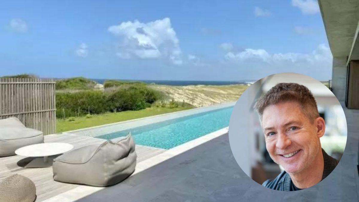 La moderna propiedad de Adrián Suar cuenta con 740 metros cuadrados y se encuentra sobre un terreno de 1671 metros cuadrados en total.