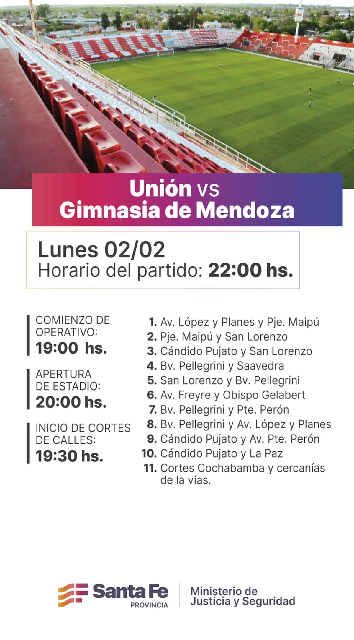 Alrededor de la casa de Uni&oacute;n, la Municipalidad y el Ministerio de Justicia y Seguridad de Santa Fe definen medidas para ordenar la asistencia al estadio.