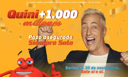 El domingo 20 de noviembre se sortearán $2.000 millones en el Quini 6. El domingo 20 de noviembre se sortearán $2.000 millones en el Quini 6.