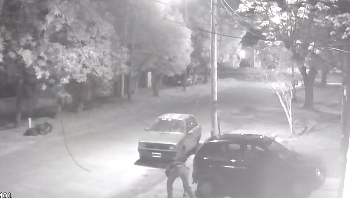 En cuesti&oacute;n de segundos, el auto qued&oacute; incendiado completamente.