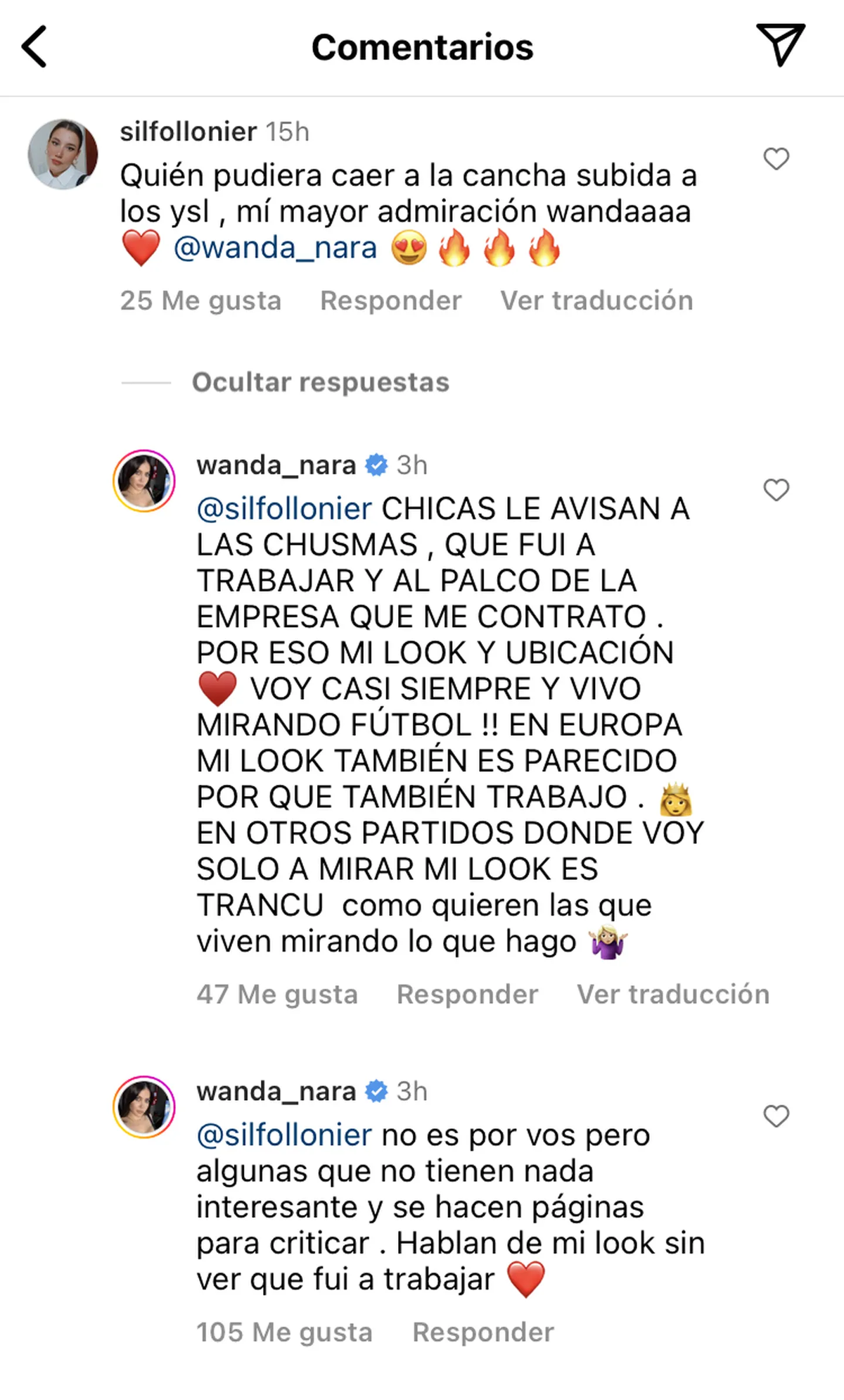 Wanda Nara le hizo frente a las críticas.