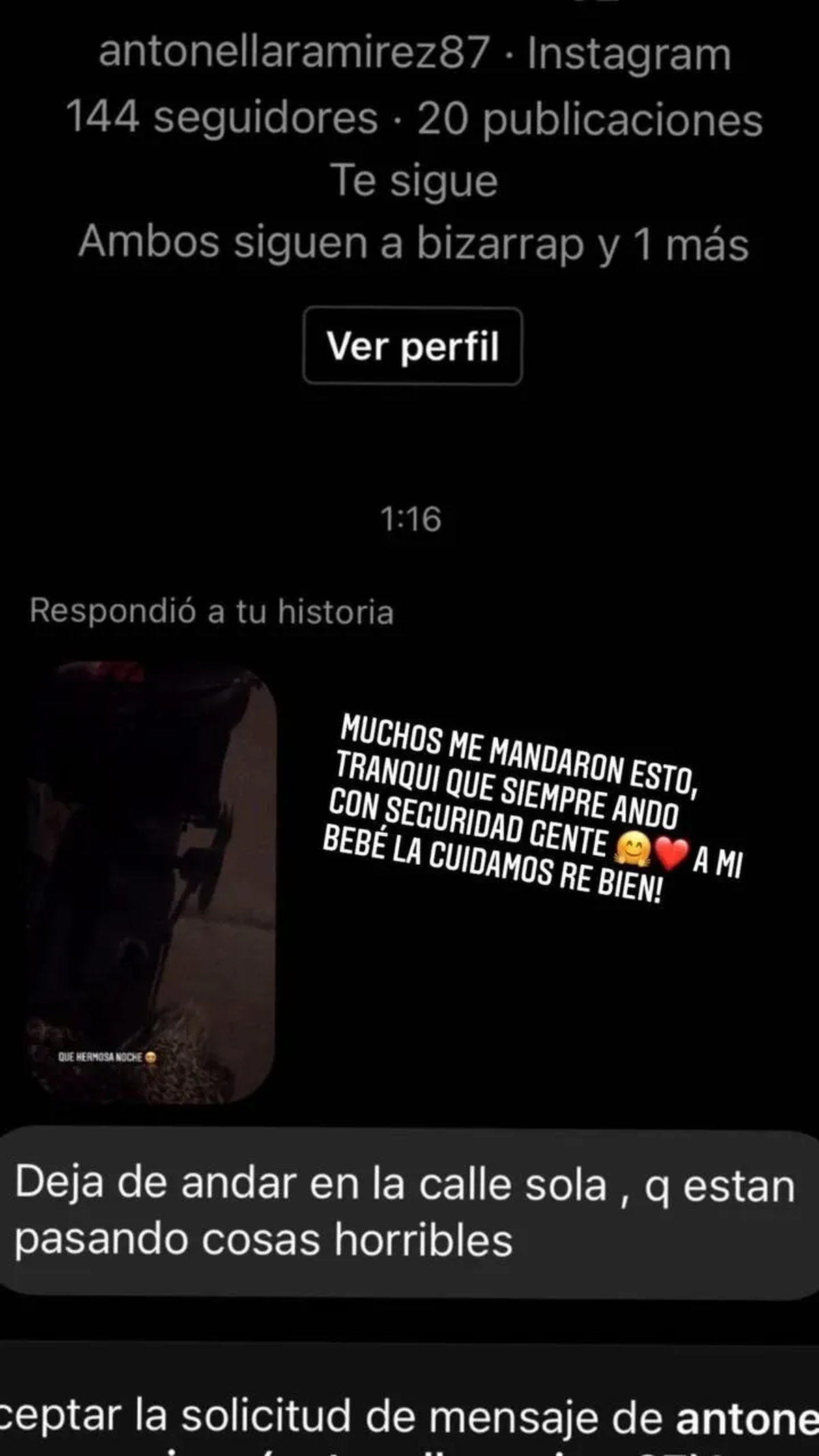 Tamara B&aacute;ez, la novia de L-Gante, cont&oacute; que tienen custodia.&nbsp;