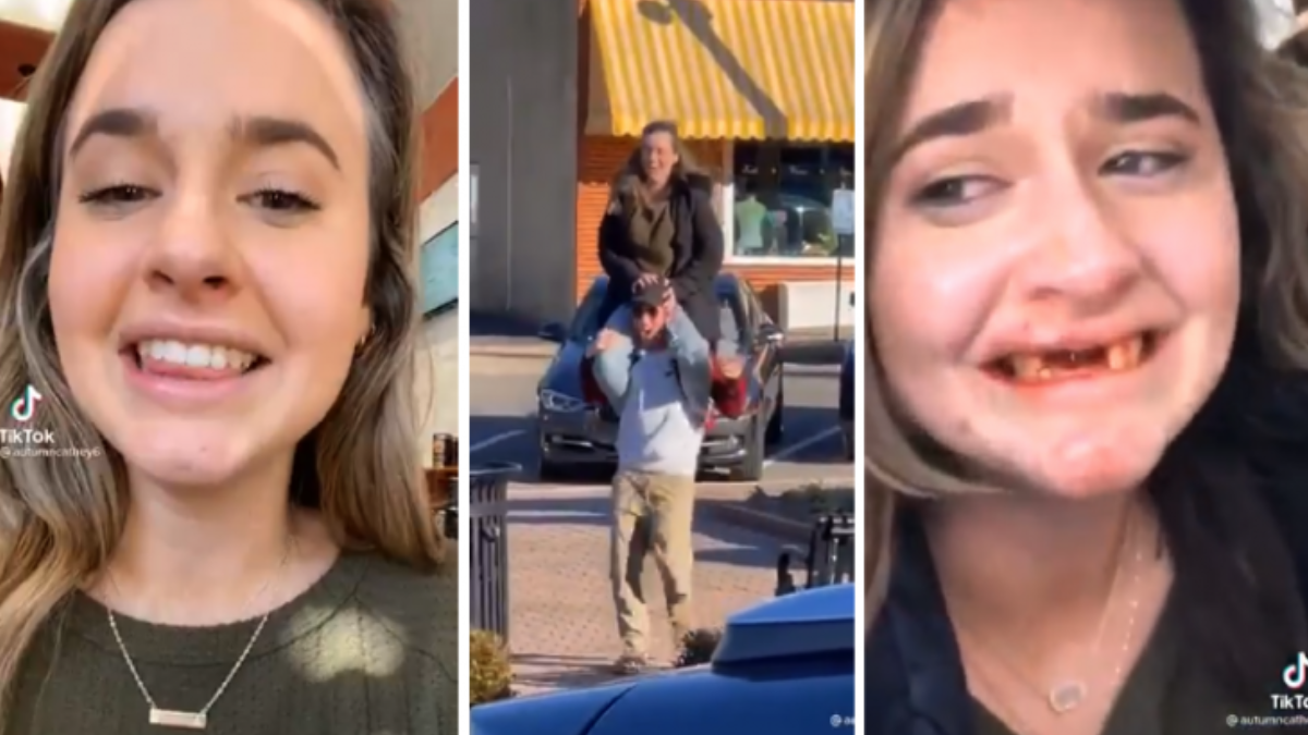 Joven se emborracha y se queda desdentada