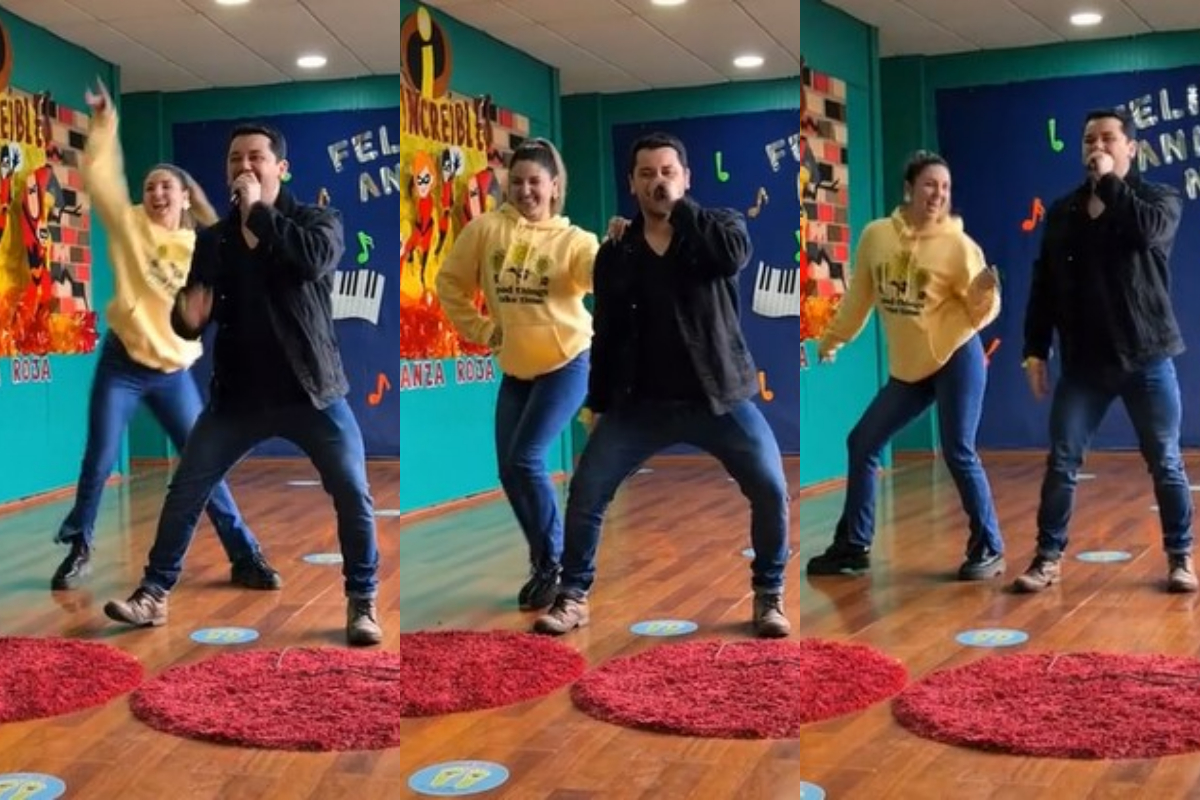Padres separados bailaron en un evento escolar de su hija y se volvieron virales.