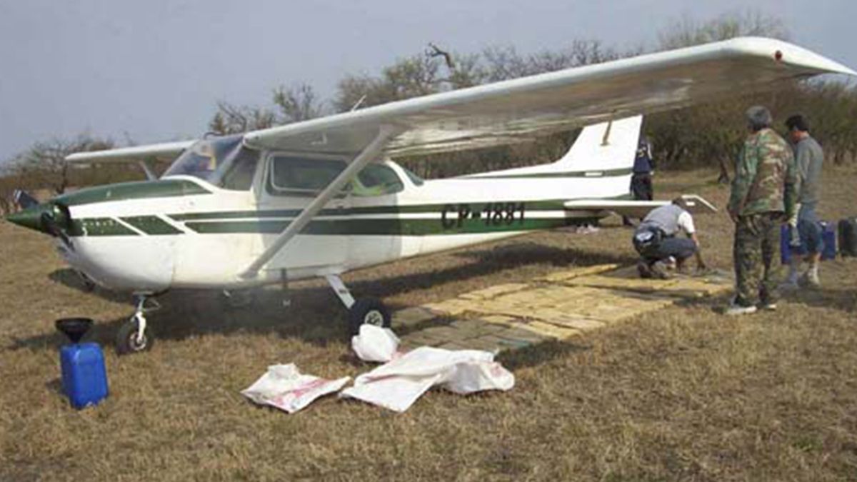 La aeronave que utilizó Dominici para trasladar la droga.