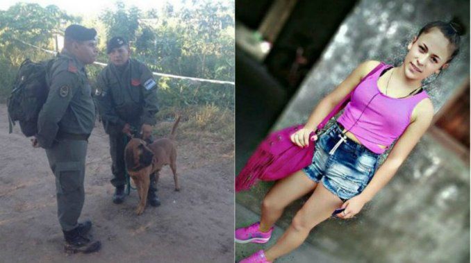 Uno de los perros que busca a Daiana halló ropa con manchas de sangre