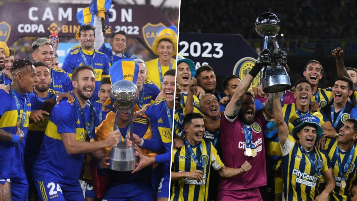 Boca y Rosario Central, los campeones de la Copa de la LPF 2022 y 2023. Boca y Rosario Central, los campeones de la Copa de la LPF 2022 y 2023.