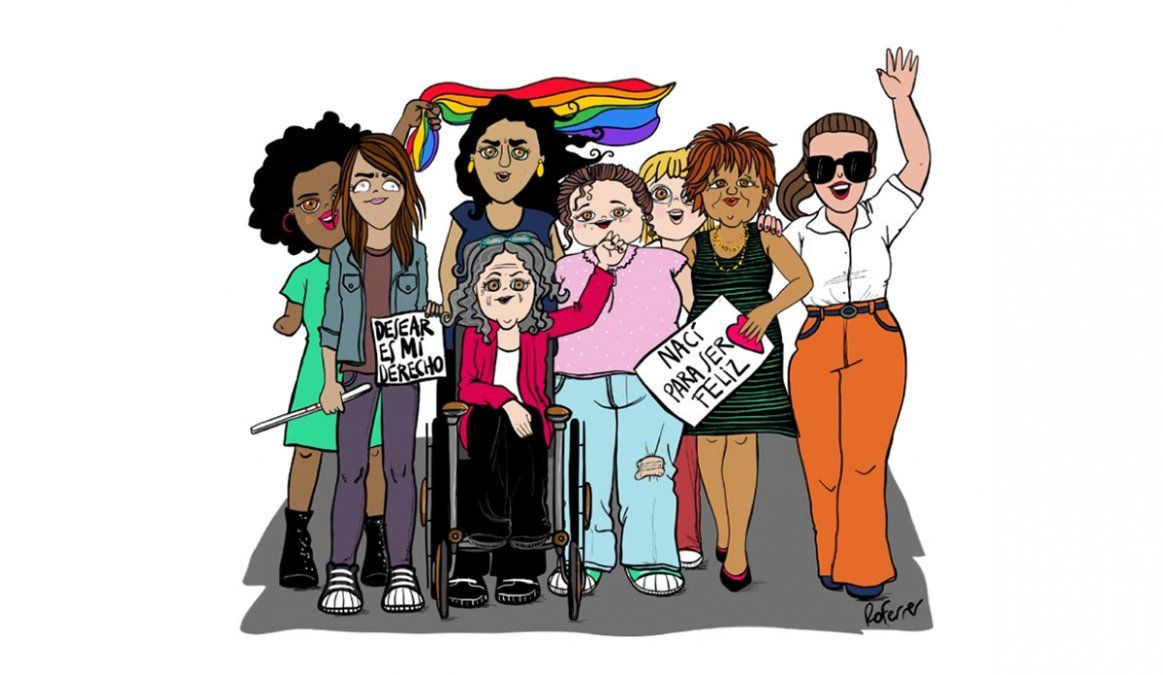 Ilustración: Ro Ferrer. Incluido en la publicación Desear es mi derecho Sexualidad y autonomía de las mujeres con discapacidad.