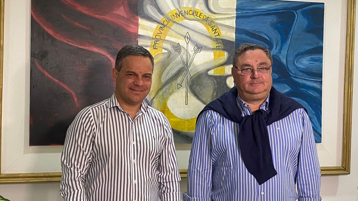 Leandro Gonzalez, presidente del Concejo Municipal de la ciudad de Santa Fe, y Marcelo Micocci, organizador de la Maratón Santa Fe-Coronda.