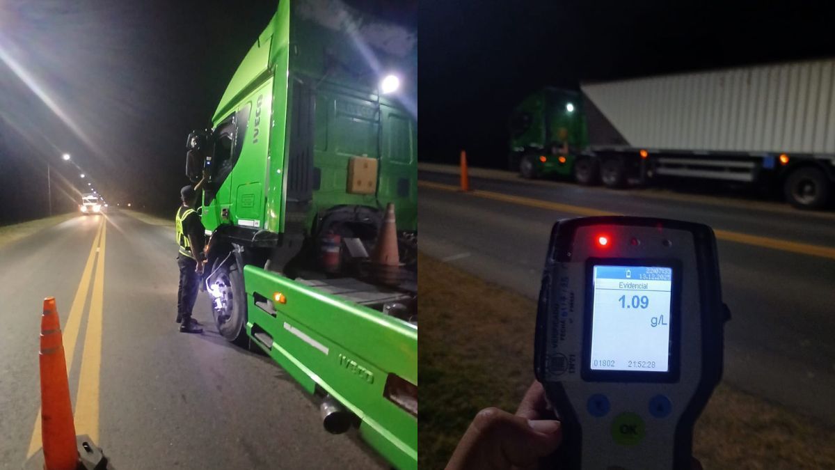 La Guardia Provincial le retuvo la licencia y prohibió circular a un camionero que manejaba alcoholizado por las rutas de Santa Fe.