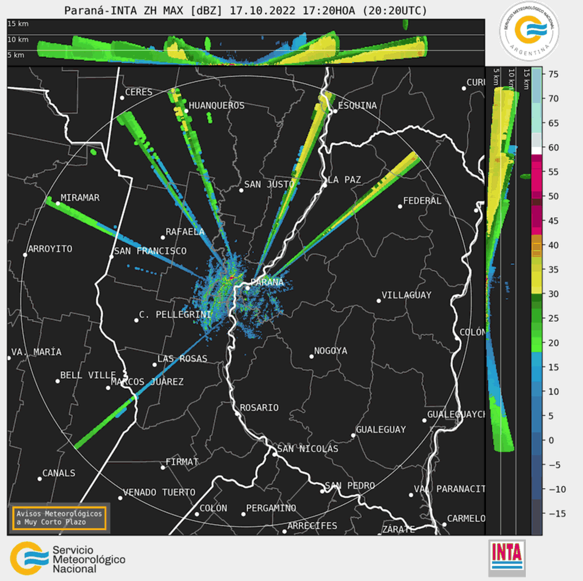 En el centro y sur el radar meteorológico no visualiza ninguna precipitación.