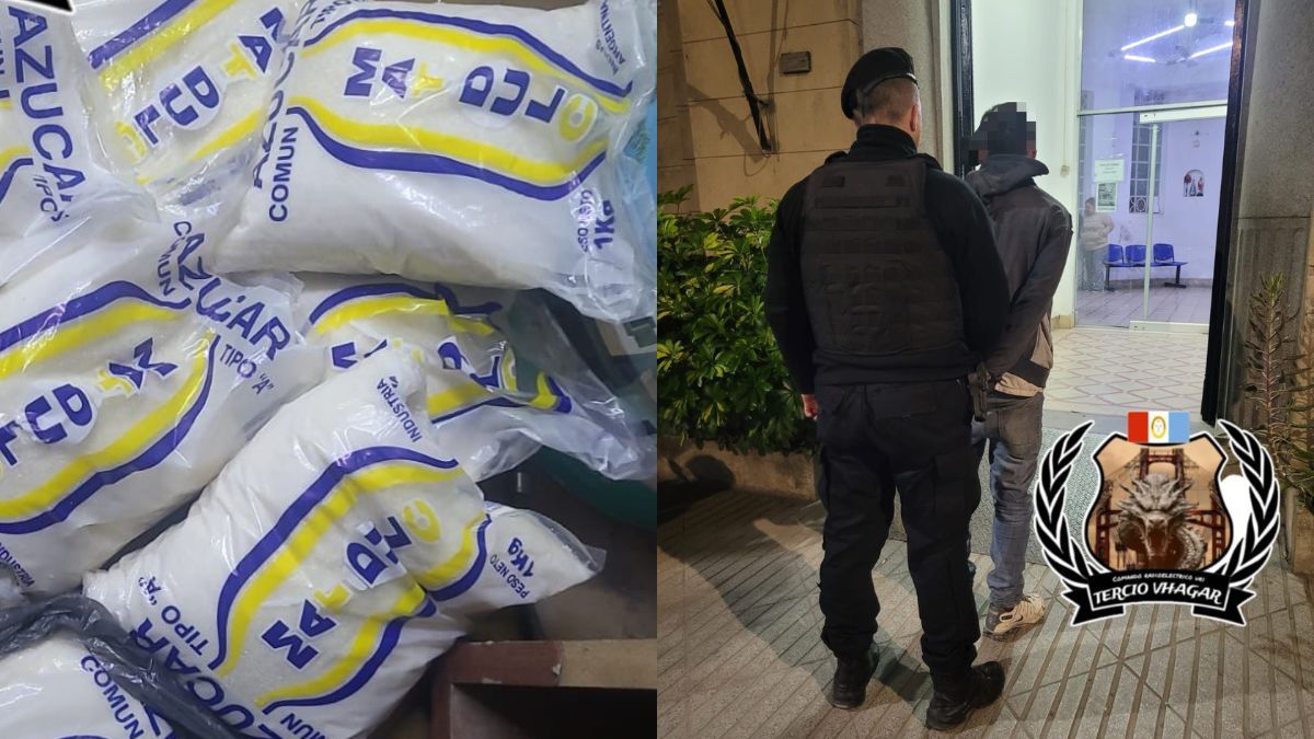 Rompió la vidriera de un autoservicio de Blas Parera, robó bolsas de azúcar y escapó a pie