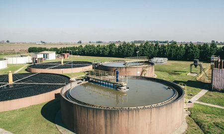 Planta depuradora de líquidos cloacales de Cañada de Gómez, operada por Aguas Santafesinas S.A. Planta depuradora de líquidos cloacales de Cañada de Gómez, operada por Aguas Santafesinas S.A.