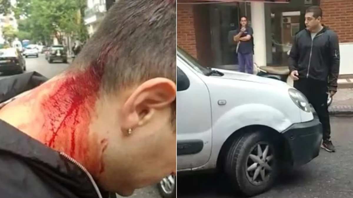 Rosario: un hombre le pegó con un fierro en la cabeza a un taxista y lo arrastró en el capó