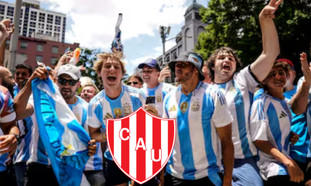 Santafesinos hinchas de Unión presentes en el debut de Argentina en la Copa América. Santafesinos hinchas de Unión presentes en el debut de Argentina en la Copa América.