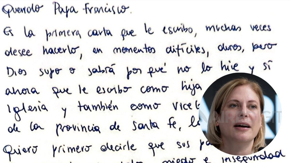 La carta que le escribió Gisela a Scaglia al Papa Francisco.