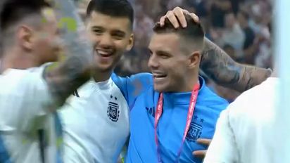 Así celebró Giovani Lo Celso el triunfo de la Selección Argentina ante Croacia, en semis de Qatar 2022