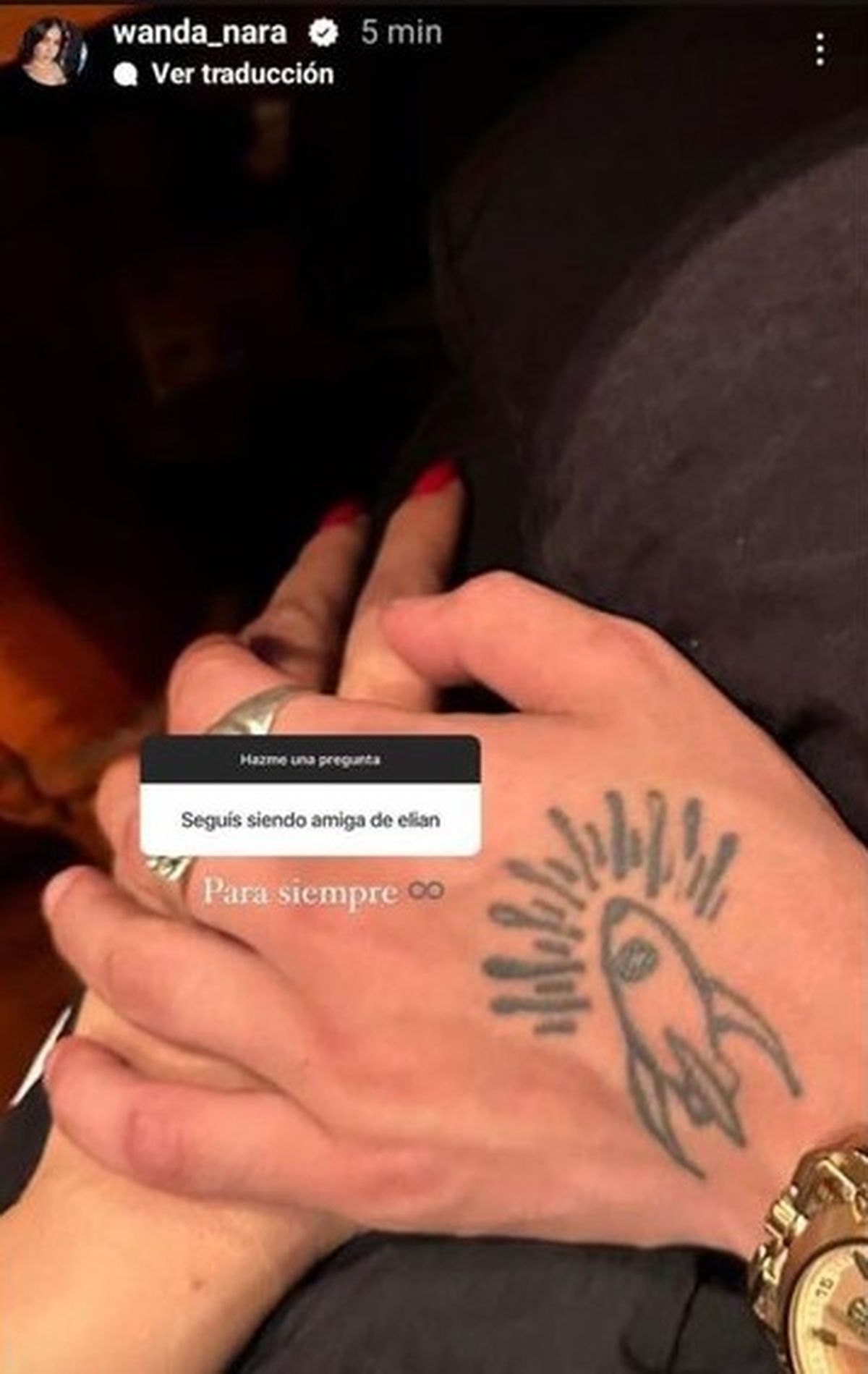 Wanda Nara publicó y luego borró una íntima foto junto a L-Gante.