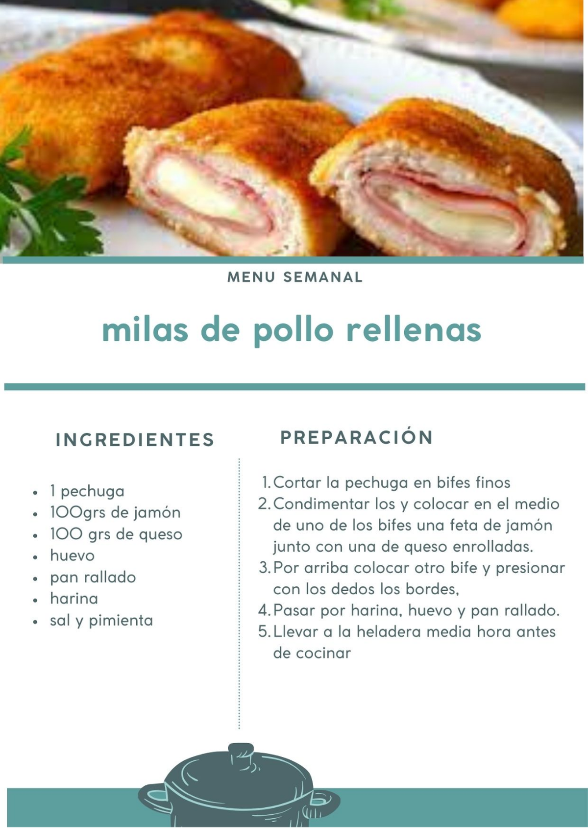 El paso a paso para hacer milanesas de pollo rellenas en casa. El paso a paso para hacer milanesas de pollo rellenas en casa.