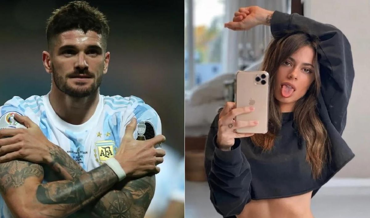Rodrigo De Paul y Tini Stoessel cada día más enamorados.